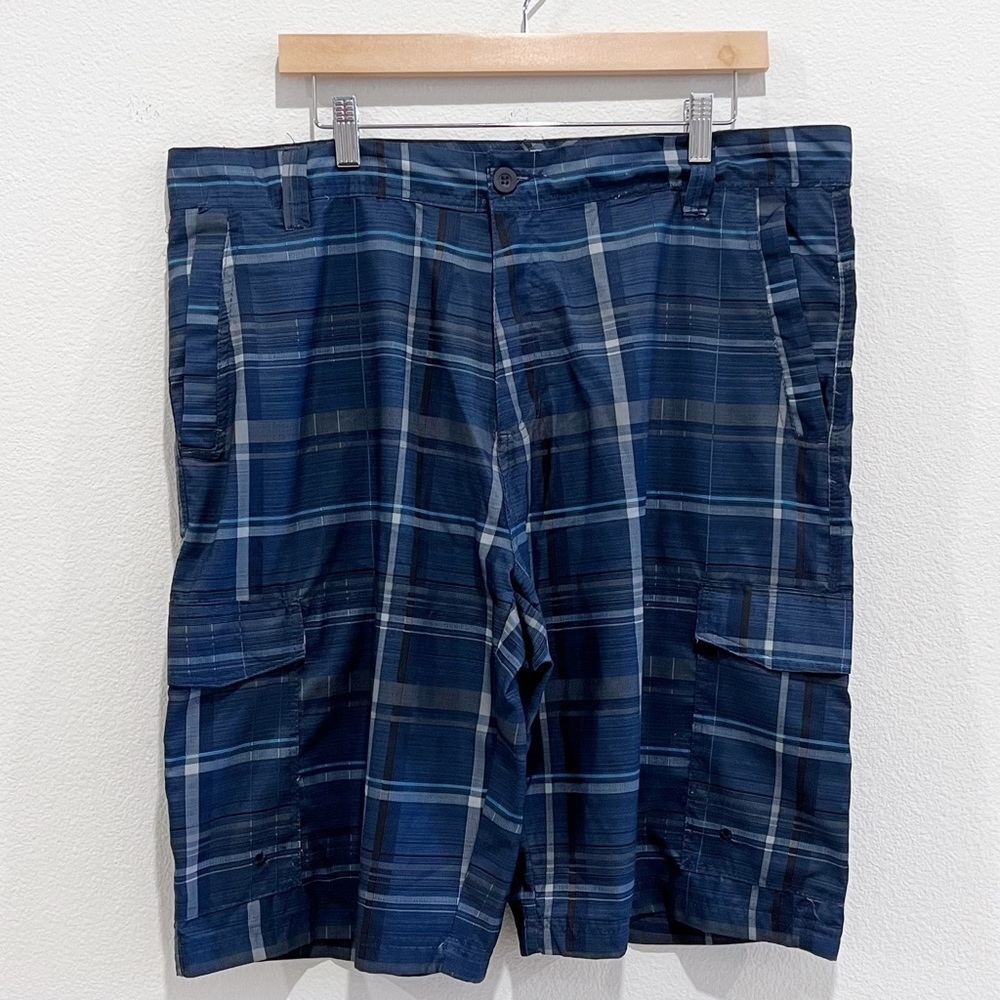 Subculture Plaid Blue Mens Shorts Size 38